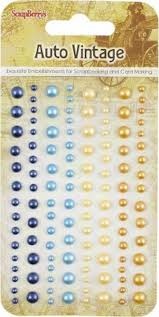 Набір напівжемчужинок від ScrapBerryʼs - Автовинтаж, 120 шт.