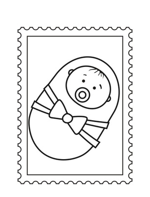 Акриловий штамп D026 фотокартка дитини, розмір 2,8х3,8 см