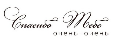 Акриловий штамп Text Stamp TRU015 Спасибо тебе, розмір 7,8х2,3 см