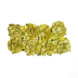 Троянди кучеряві, паперові, зелені, 25мм, 8 шт.