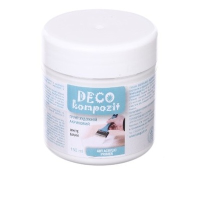 Грунт художественный акриловый белый DECO Kompozit, 150 мл