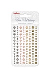 Клейові напівперлинки від ScrapBerryʼs - Весілля 1, 120 шт., 4 кольори