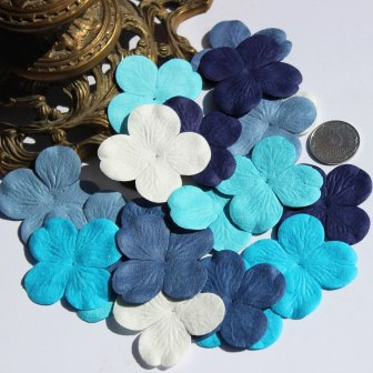 Гортензія, мікс квітів: синій, 5см, 20 шт.