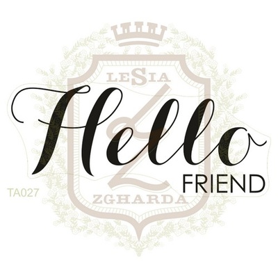 Акриловый штамп Lesia Zgharda TA027 HELLO FRIEND, 6.3х2.7 см.