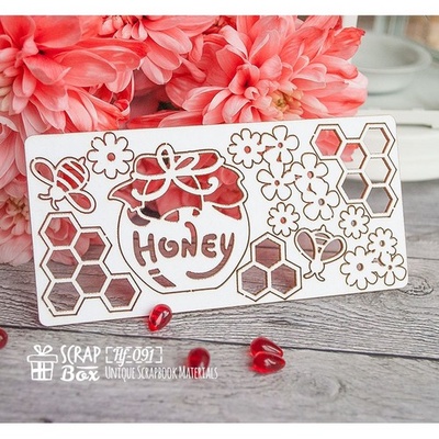 Чипборд ScrapBox - мідний набір Hf-091