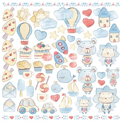 Лист для вырезания Sweet baby boy, ТМ Фабрика Декору