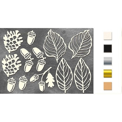 Набір чіпбордів Botany autumn 1, колір крафт, ТМ Фабрика Декору