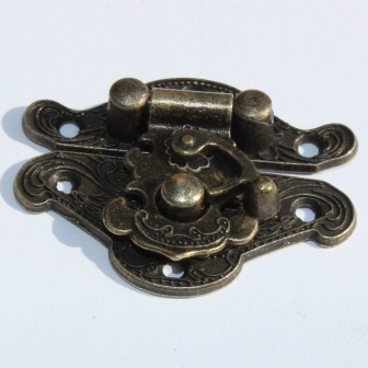 Замок металлический,старая латунь, 66х54 мм, 2 детали