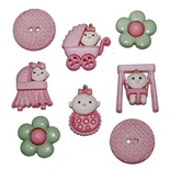 Набір декоративних ґудзиків Dress It Up - Baby fun - girl