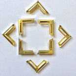 Набор металлических уголков, цвет золото, 20х20х5мм, 4 шт.