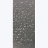 Контурні стікери Цифри великі срібні SCB 1500961