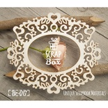 Чипборд ScrapBox - Рамка мереживна з квітами і сердечками