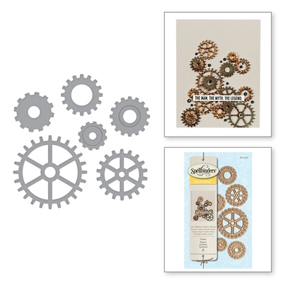 Ножи от Spellbinders - Die D-Lites Gears Etched Dies