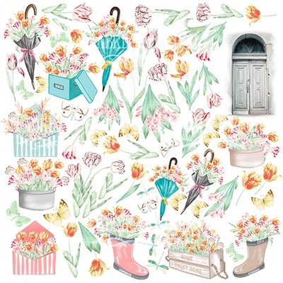 Аркуш з картинками для вирізання Scent of spring, ТМ Фабрика Декору