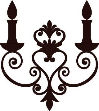 Акриловый штамп Lamp 1 Подсвечники, размер 2,8 * 3,1 см