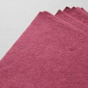 Тутовий папір ручної роботи, колір гранатовий, формат А4