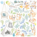 Аркуш з картинками для вирізання Funny fox boy 30,5x30,5см, ТМ Фабрика Декору