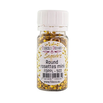 Паєтки розетки міні, золоті 503, ТМ Фабрика Декору