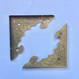 Уголок накладной металлический для декорирования, 40х40х56мм, античное золото, 1 деталь