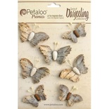 Набор бабочек Petaloo - Printed Darjeeling Collection - Wild Butterflies - Soft Grey