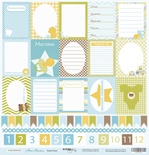 Аркуш одностороннього паперу для скрапбукінгу від Scrapmir - Картинка - наш малюк, 30x30см