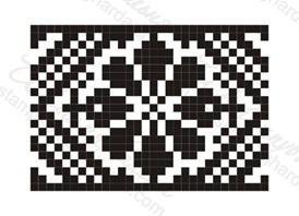 Акриловый штамп F034c Орнамент цветок, размер 3,4 * 2,4 см