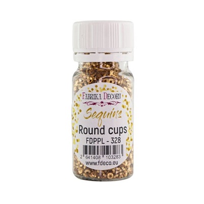 Паєтки круглі, бронза, 328, ТМ Фабрика Декору