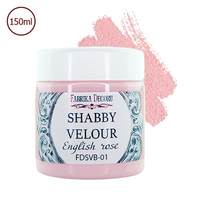 Фарба шеббі велюр, колір Англійська троянда, 150 мл, ТМ Фабрика Декору