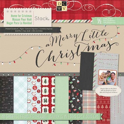 Набір паперу DCWV - Home For Christmas, 30x30 см, 24 аркуші