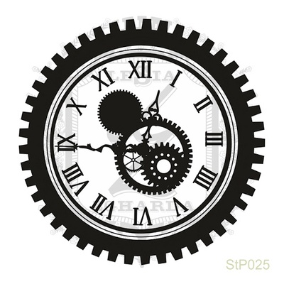 Акриловый штамп Lesia Zgharda StP025 Часы с шестерней