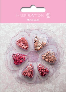 Набор брадсов от URSUS, размер 3 мм, цвет: оттенки розового,  120шт.