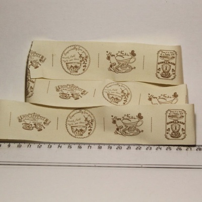 Стрічка від Thailand - Home Made Brown Pattern Print Cotton Ribbon Label String, Home0 метр