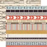 Аркуш скрап-паперу від Echo Park - BORDERS - двосторонній, 30x30 см