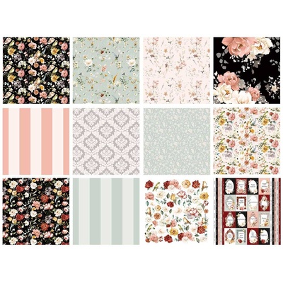 Набір двостороннього паперу для скрапбукінгу Miracle flowers 30,5x30,5см 10 аркушів