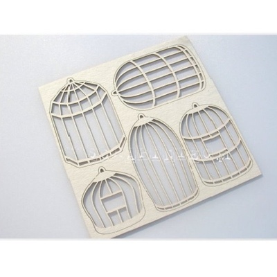 Чипборд Scrapiniec - Клетки разные, 6 штук