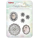 Набор украшений с металлическими рамочками "Цветные сны"