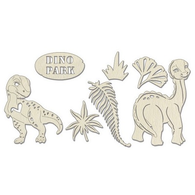 Набір чіпбордів Dinosauria 10x15см 681, колір молочний, ТМ Фабрика Декору