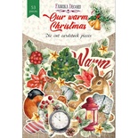 Набір висічок для скрапбукінгу, колекція Our warm Christmas 53 шт., ТМ Фабрика Декору