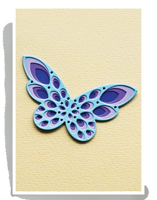 Набор ножей от Birch Press Design - Sparkler butterfly layer set, 4 шт.