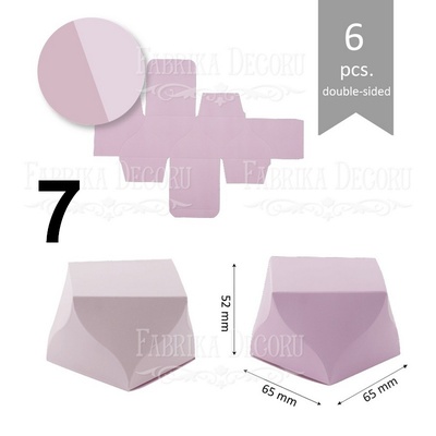 Набір паперових заготовок 009, ТМ Fabrika Dekoru, 6 штук, вибір кольору