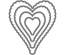Ніж для вирубки від Sizzix - Sizzix Framelits Die Set 4PK - Hearts, Scallop #2, 4 шт.