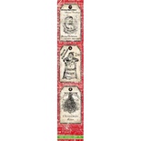 Смужка паперу UHK Gallery - Ho Ho Holmes, червоний фон, розмір 30x5.5см