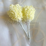 Веточки декоративные с цветными стебельками, цвет кремовый, 1 пучок из 8 штук
