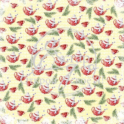 Аркуш скрап-паперу від ScrapEgo - А де ж кружечка? - Різдвʼяна ніч, 30,5х30,5см