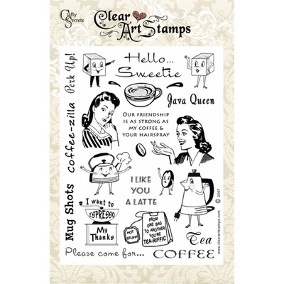 Акрилові штампи Crafty Secrets - Coffee & Tea, 15x20 см