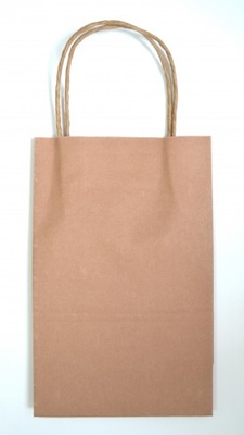  Крафт-пакет с ручкой от Scrapberry's, 240х80х150, цвет какао, 135 г/м2, 1 шутка