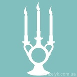 Чипборд від Вензелик - Підсвічник 02, розмір: 26x58 мм