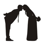 Акриловый штамп Wedding Stamp VE007a Жених и невеста, размер 3*3 см