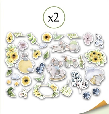 Набір висічок для замальовки Scrapmir - Mice's Stories, 66 шт.