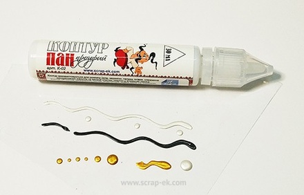 Вітражний контур від ТМ ЕК, прозорий